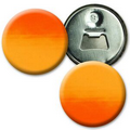 2 1/4" Diameter Magnetic Bottle Opener w/ 3D Lenticular Effects - Yellow/Orange (Blank)